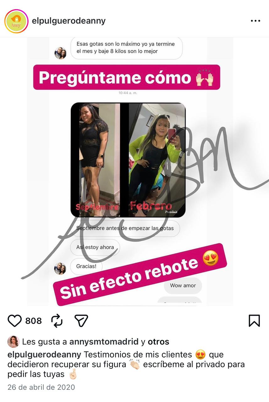Testimonio real — cliente BE30 Gotas